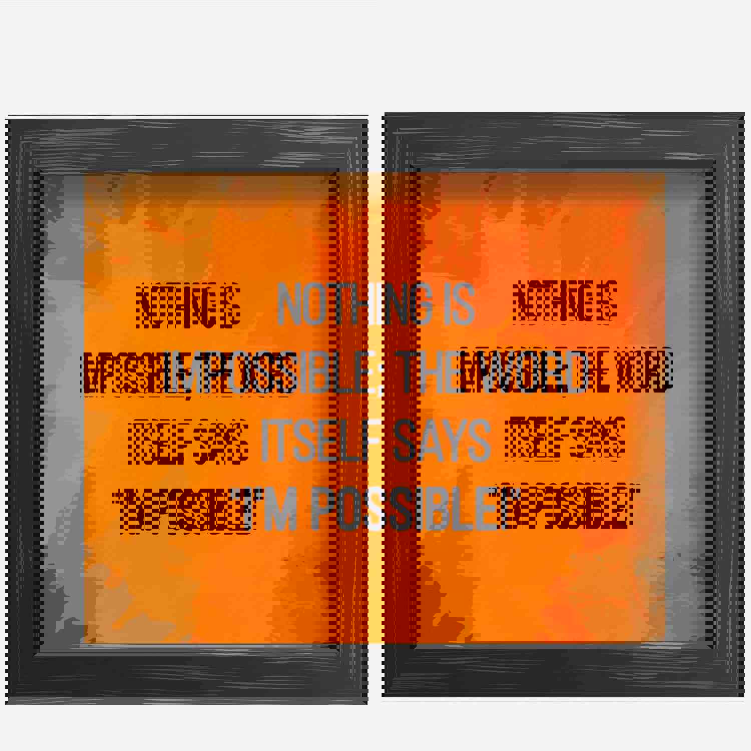 Nothing Is Impossible Inspirational Life Quotes - 10 x 8 Motivational Wall Art Print