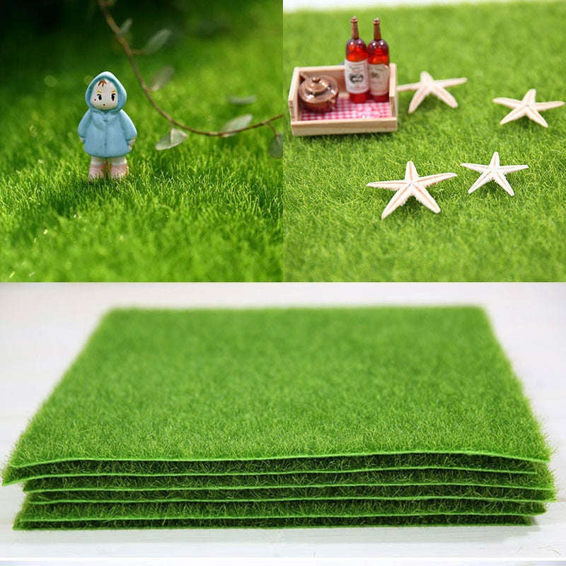 Artificial Grassland Simulation Moss Lawn Turf Fake Green Grass Mat Carpet DIY Micro Landscape Home Floor 15cm-30cm