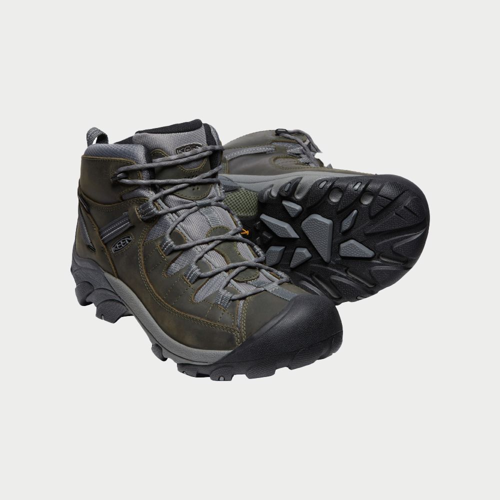 Men's Keen Targhee II Mid Waterproof Hiking Boots - Steel Grey/Magnet