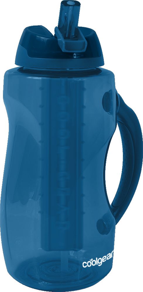 Cool Gear 4-Pack 64 oz Dual Wave Water Bottle with Freezer Stick | Large Capacity, Leakproof, Gym & Outdoor Use