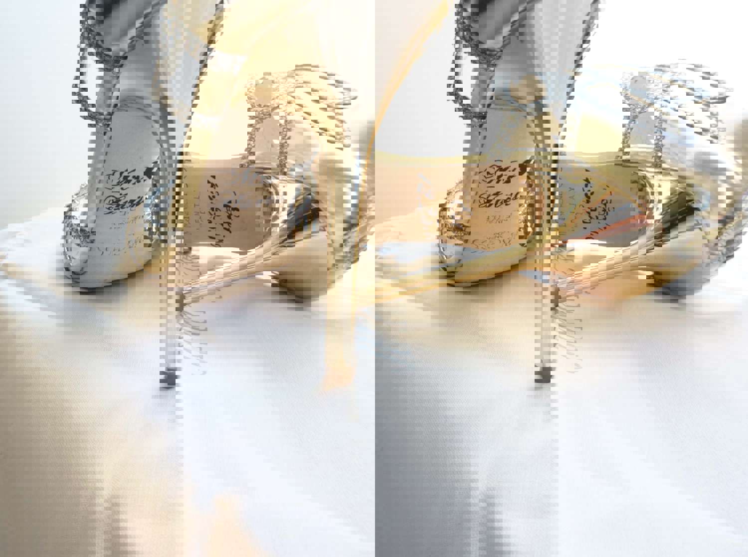 Custom Personalized Wedding Bridal Shoe Decal Name Date Heart Shoe Stickers