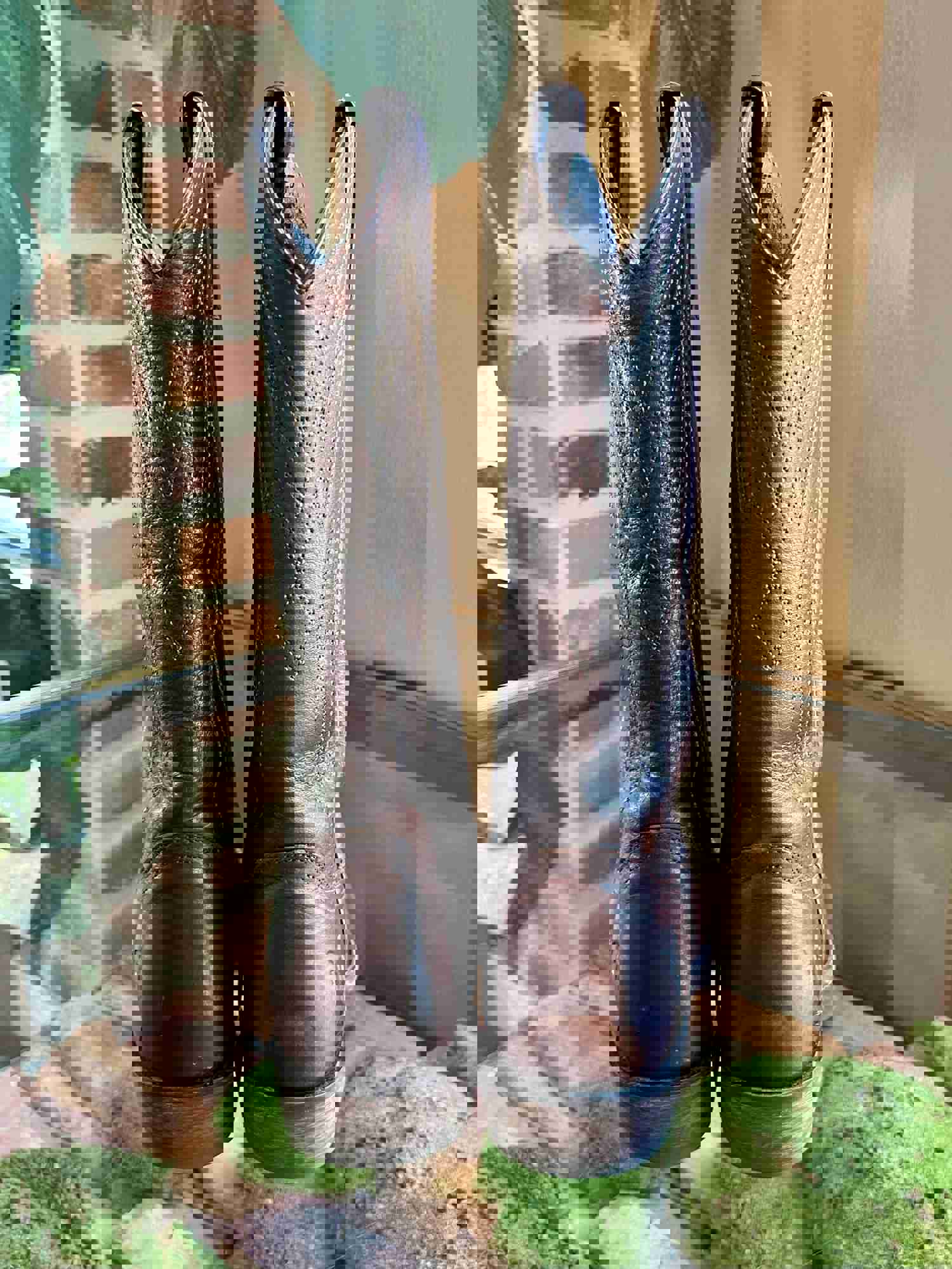 FRYE Brown Leather Billy Cowgirl Boots Size 6