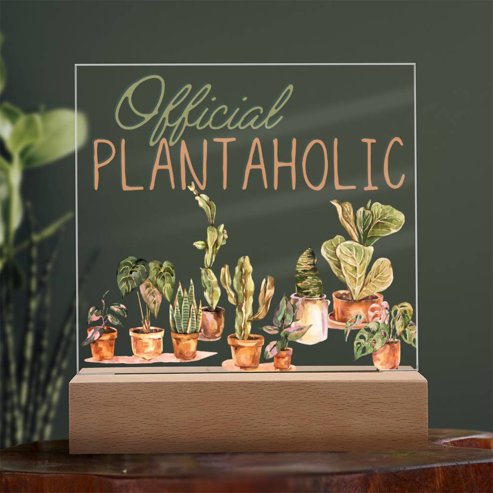 Funny Plant Acrylic LED Night Light - Indoor Home Garden Decor - Perfect Gift for Plant Lovers