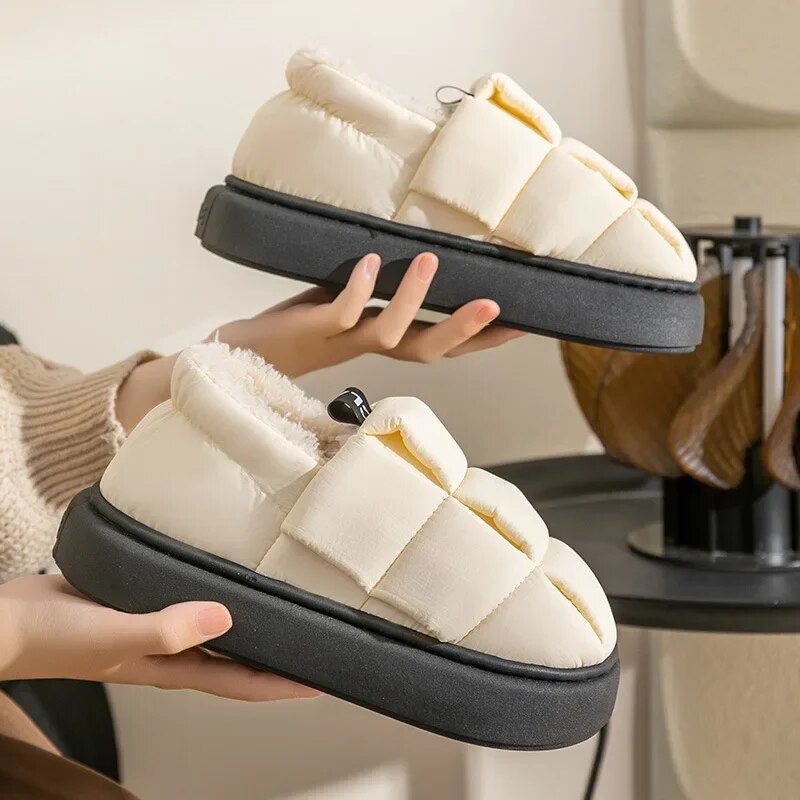Winter Warm Cotton Slippers 2024 Waterproof Snow Boots for Indoor and Outdoor Use