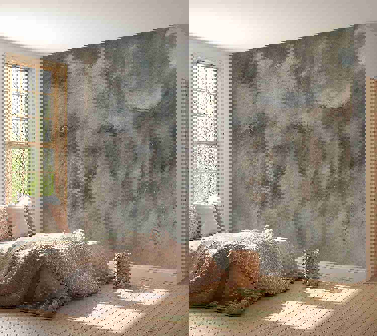 Peel & Stick XXL Wall Mural - Concrete Hail Cloud - Removable Wall Decals