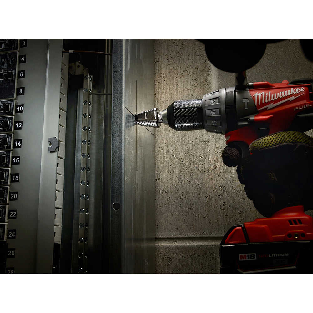 Milwaukee 48-89-9223 3-Flat Black Oxide Jam-Free Step Drill Bit Set - 4pc