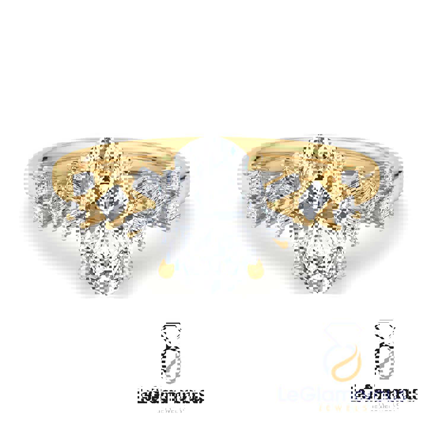 Oval Cut Hidden Halo Pave Style Lab Grown Diamond Engagement Ring