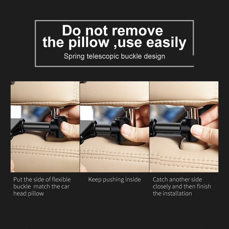 Baseus Universal Car Back Seat Headrest Mount Holder for iPad & Tablet (4.7-12.9 inch) with 360° Rotation