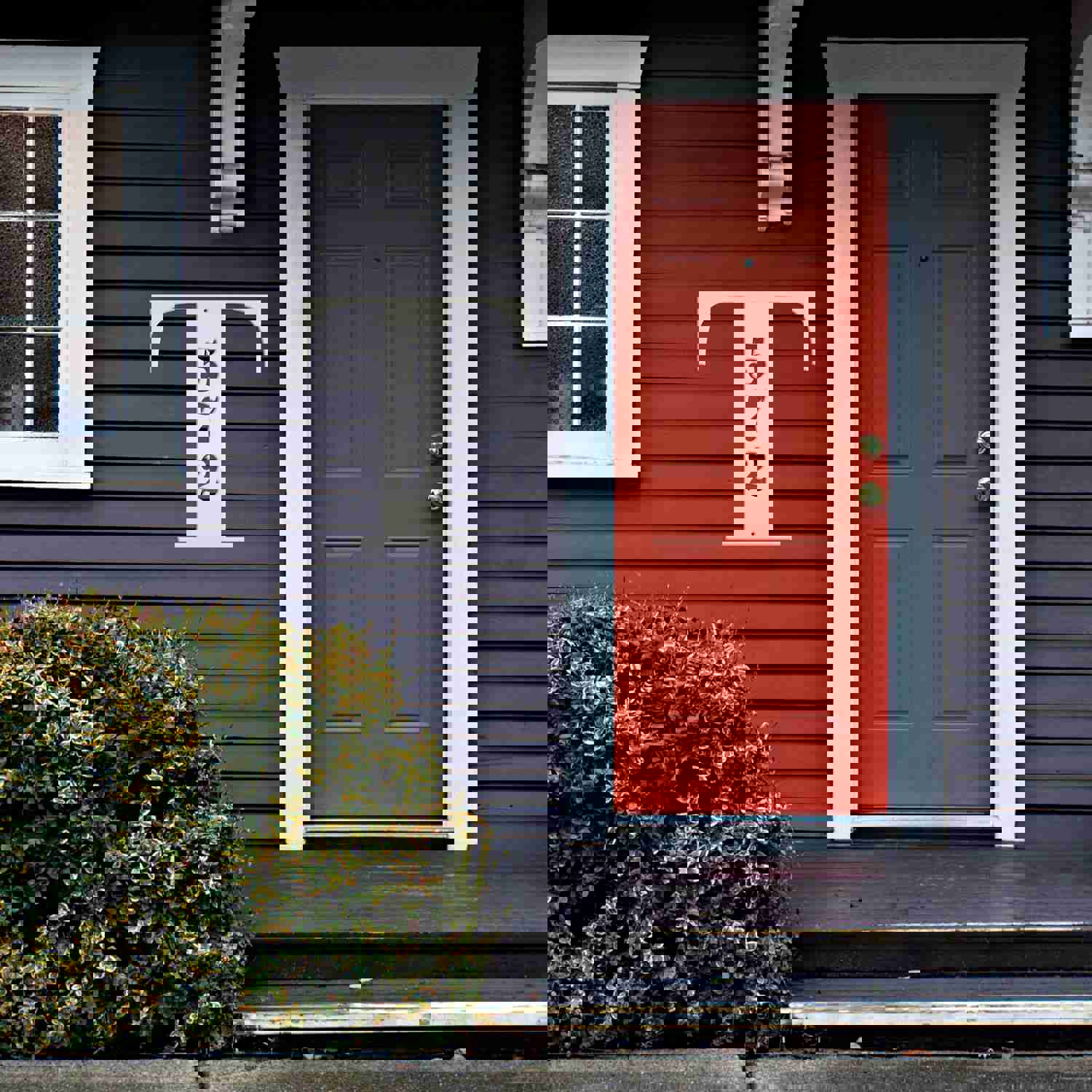 Personalized Monogram House Number Metal Sign - Custom Address Sign for Home, Wedding & Housewarming Gift