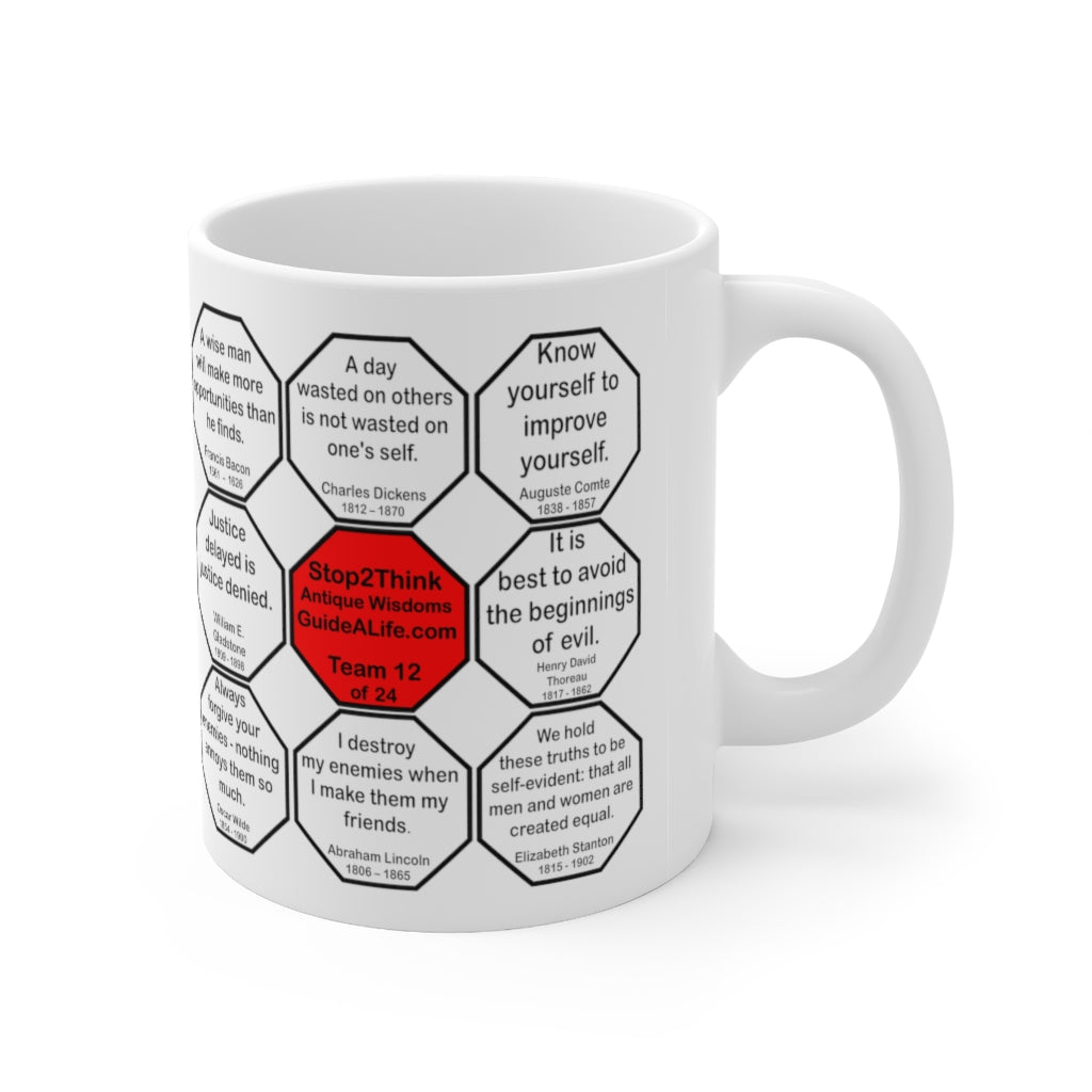 MugWisdom Team 12 of 24 - Antique Wisdoms Ceramic 11oz Cup