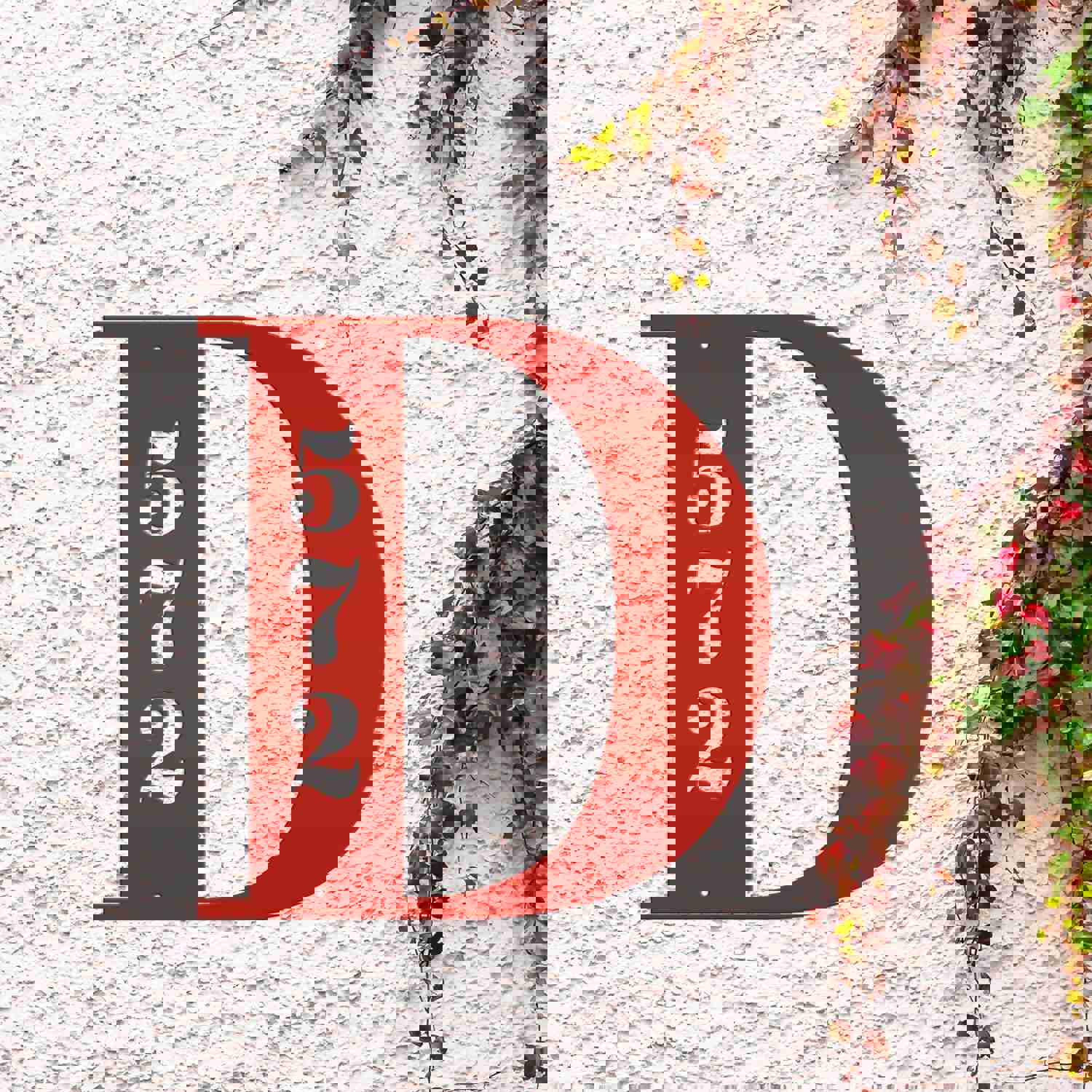 Personalized Monogram House Number Metal Sign - Custom Address Sign for Home, Wedding & Housewarming Gift