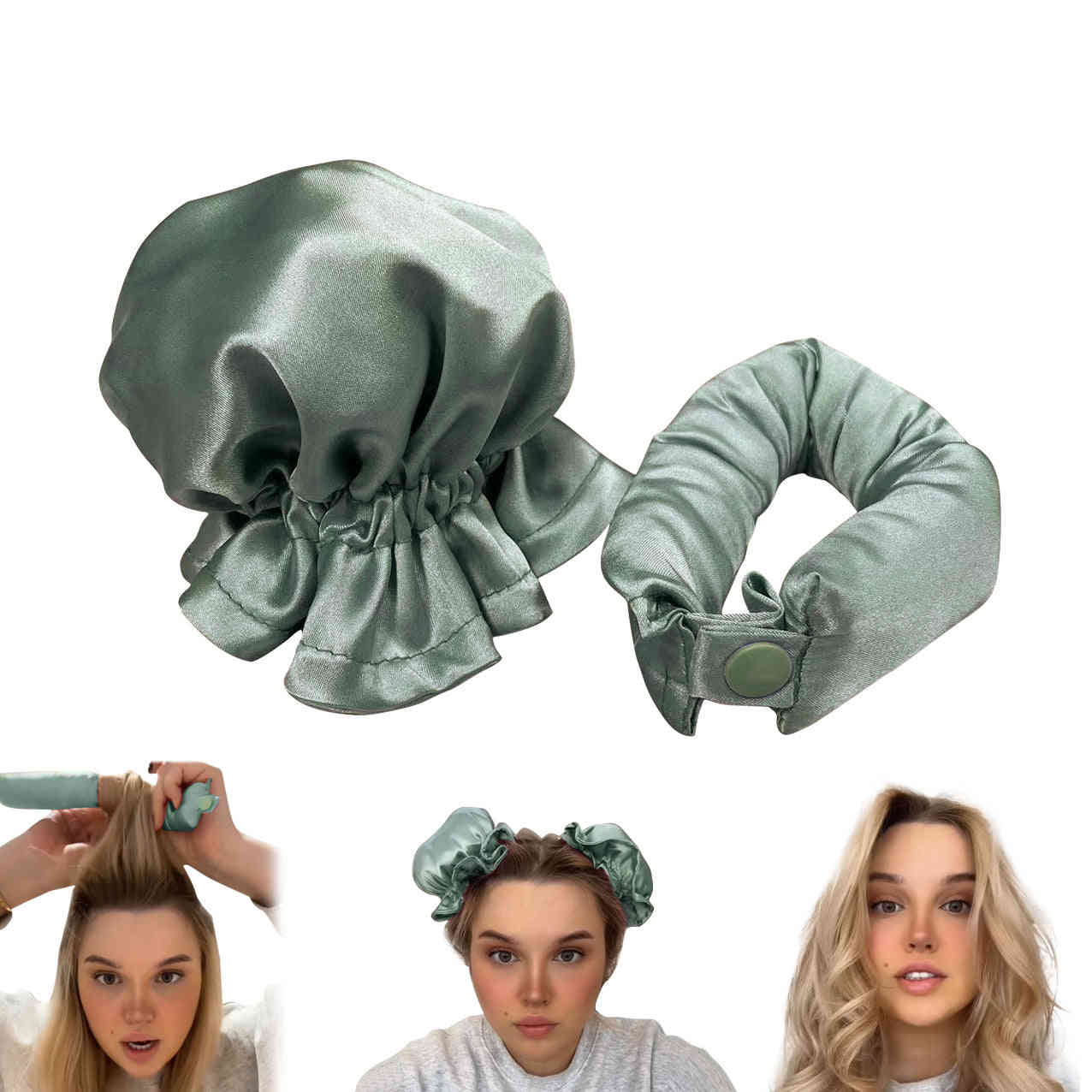 Heatless Curl Stick - No Heat Hair Curler with Cloth Cover for Easy Styling