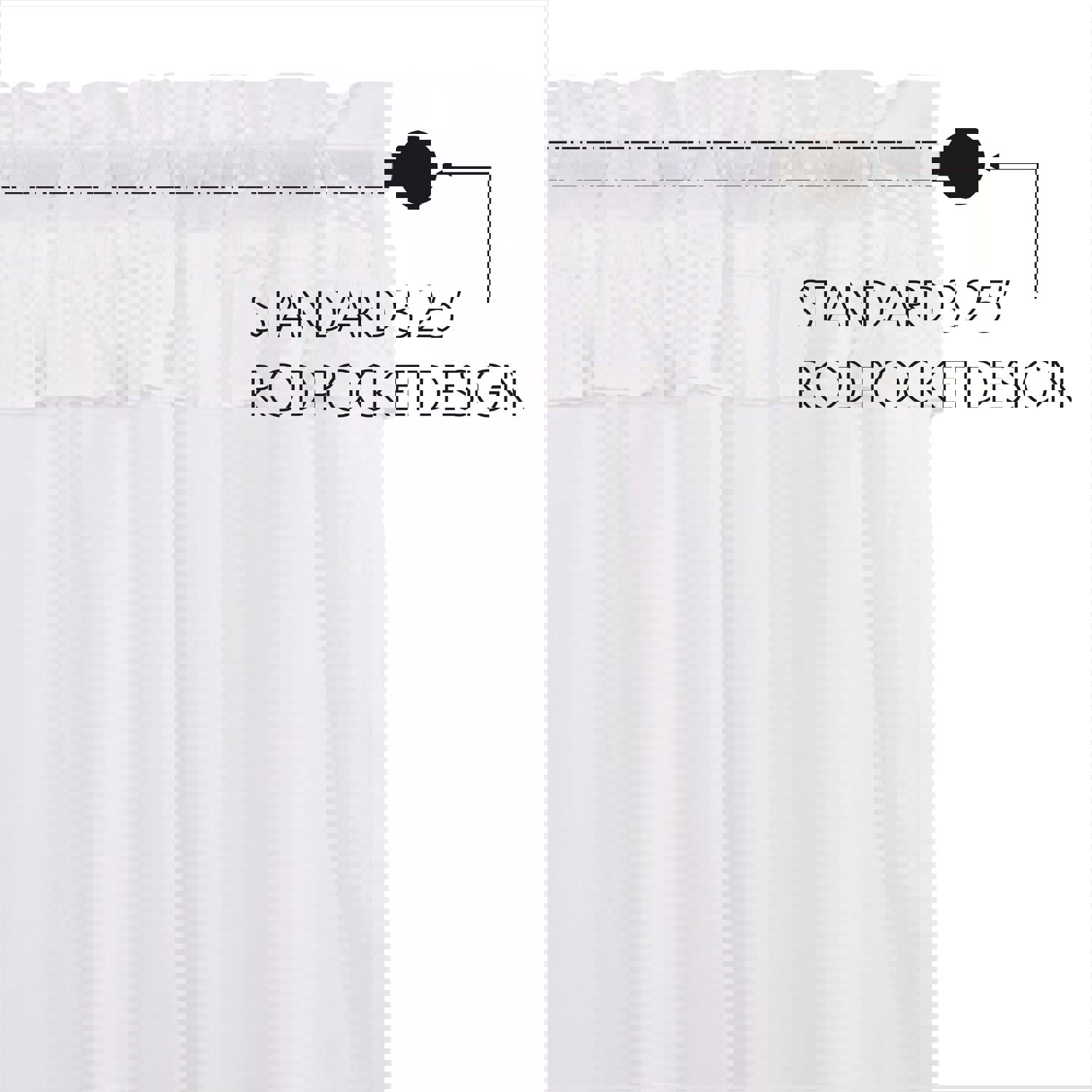 Muslin Ruffled Bleached White Valance 16x60