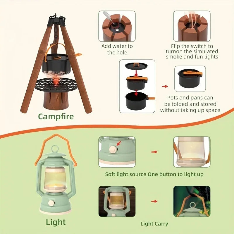 Kids Camping Set Outdoor Explorer Kit - Bug Catcher, Pop Up Tent & Camping Gear for Young Adventurers
