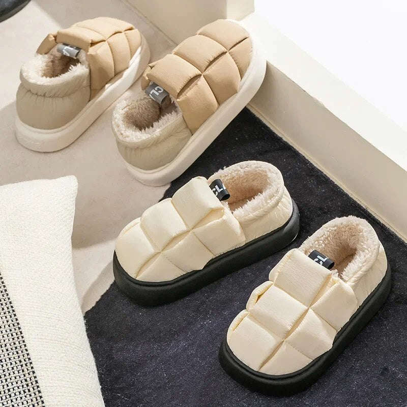 Winter Warm Cotton Slippers 2024 Waterproof Snow Boots for Indoor and Outdoor Use