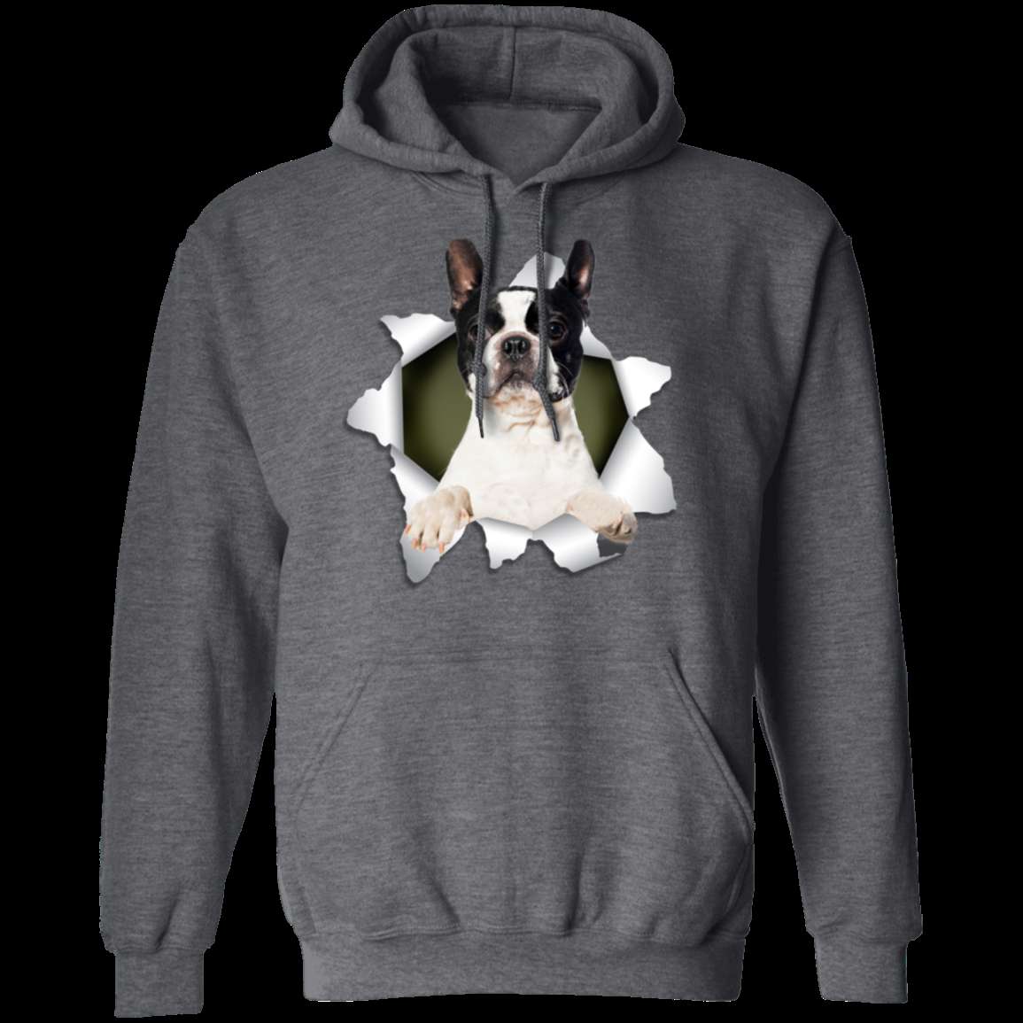 BOSTON TERRIER 3D LADIES Pullover Hoodie - 8 oz