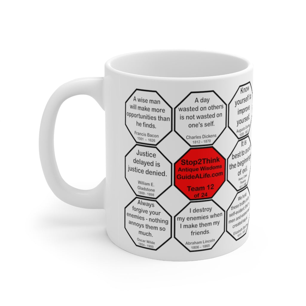 MugWisdom Team 12 of 24 - Antique Wisdoms Ceramic 11oz Cup