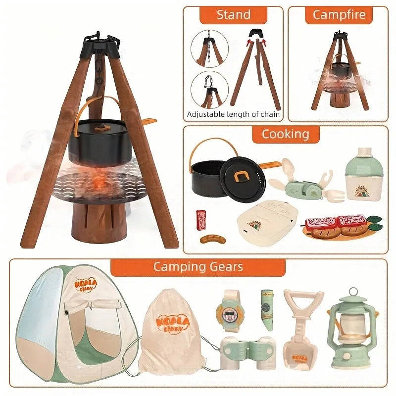 Kids Camping Set Outdoor Explorer Kit - Bug Catcher, Pop Up Tent & Camping Gear for Young Adventurers