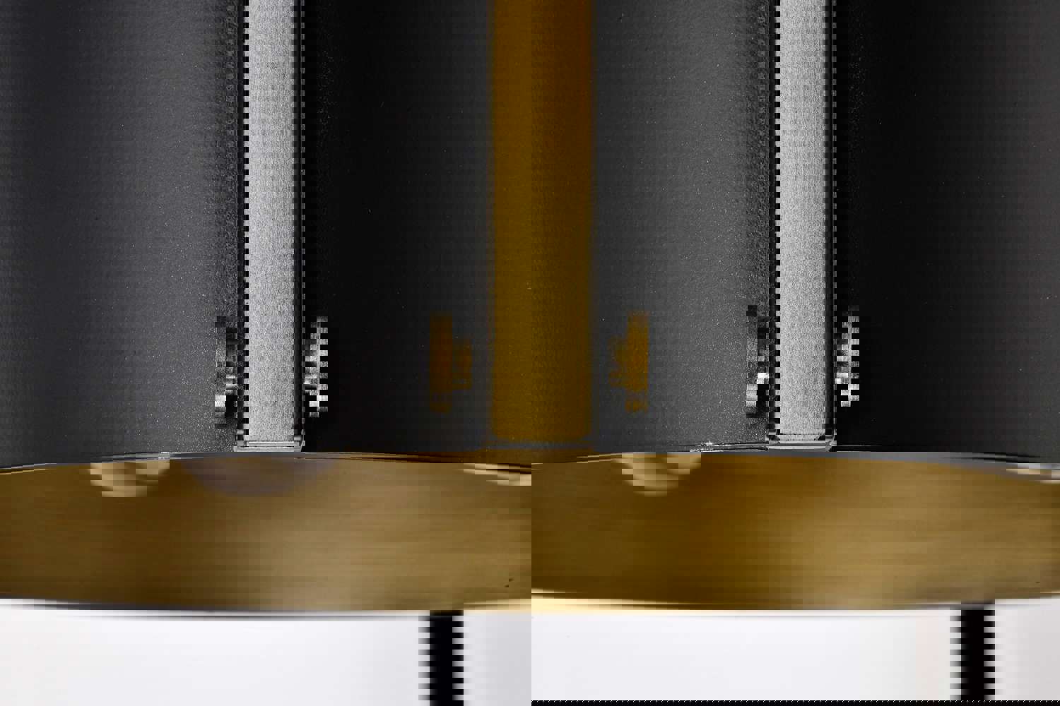 SATCO/NUVO Altos 3 Light Semi Flush 14 Inch Matte Black And Natural Brass Finish Ceiling Light