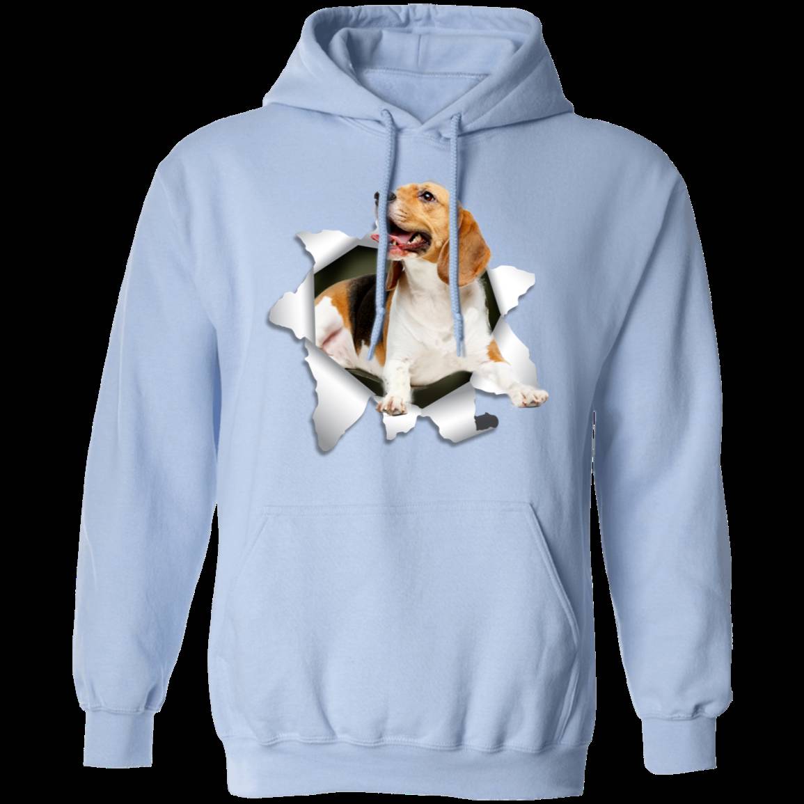 BEAGLE 3D LADIES Pullover Hoodie - 8 oz, Unisex Sizing, Digital Print