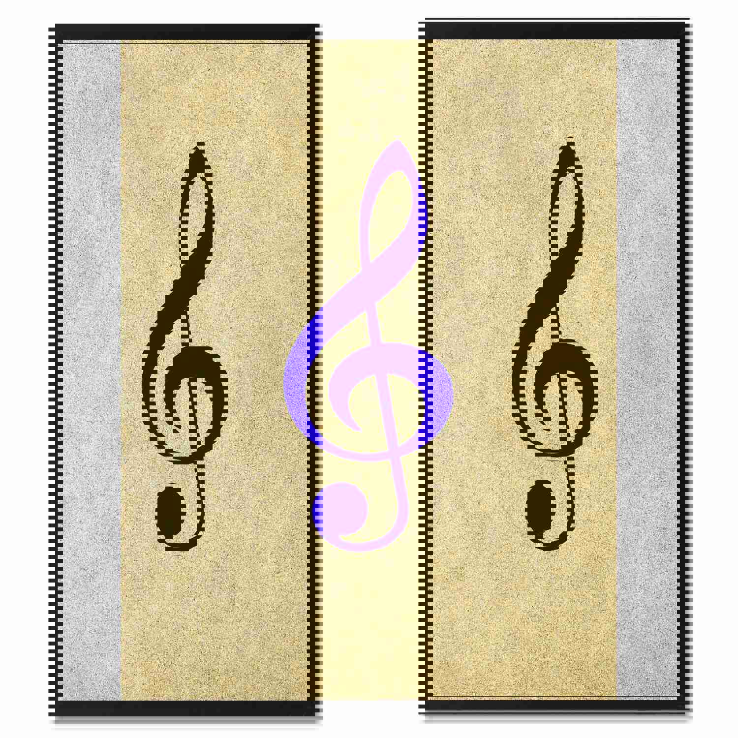 Treble Music Brown Canvas Print Pictures Frames for Office and Home Décor Wall Art Gifts