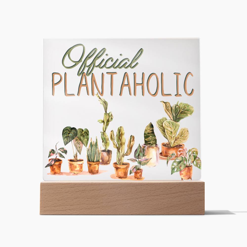 Funny Plant Acrylic LED Night Light - Indoor Home Garden Decor - Perfect Gift for Plant Lovers