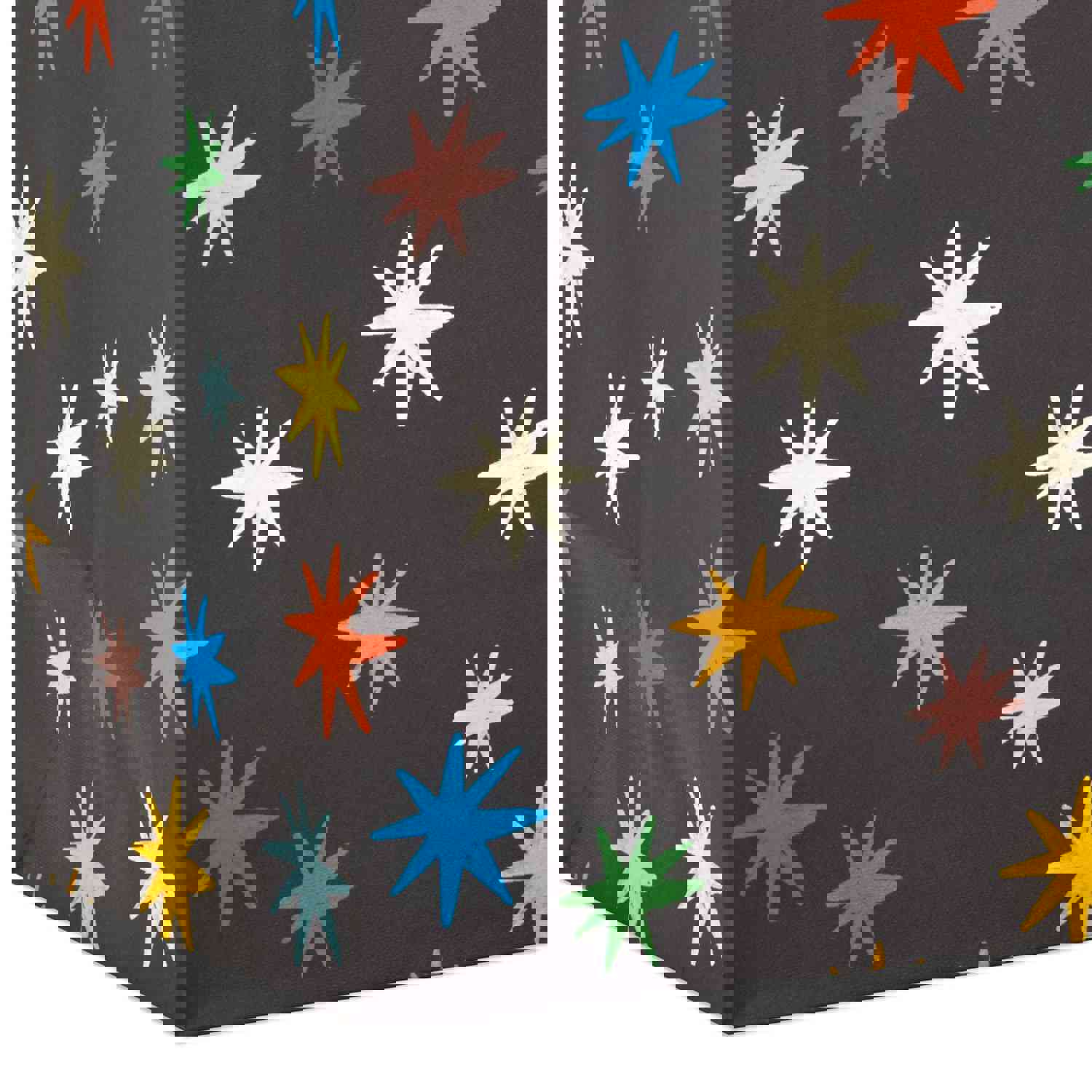 Hallmark 7.7 Colorful Stars on Black Medium Horizontal Gift Bag