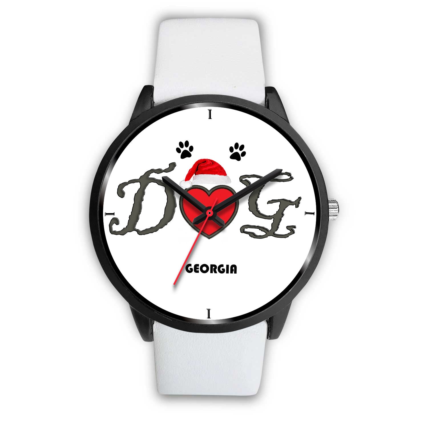 Dog Georgia Print Christmas Special Wrist Watch