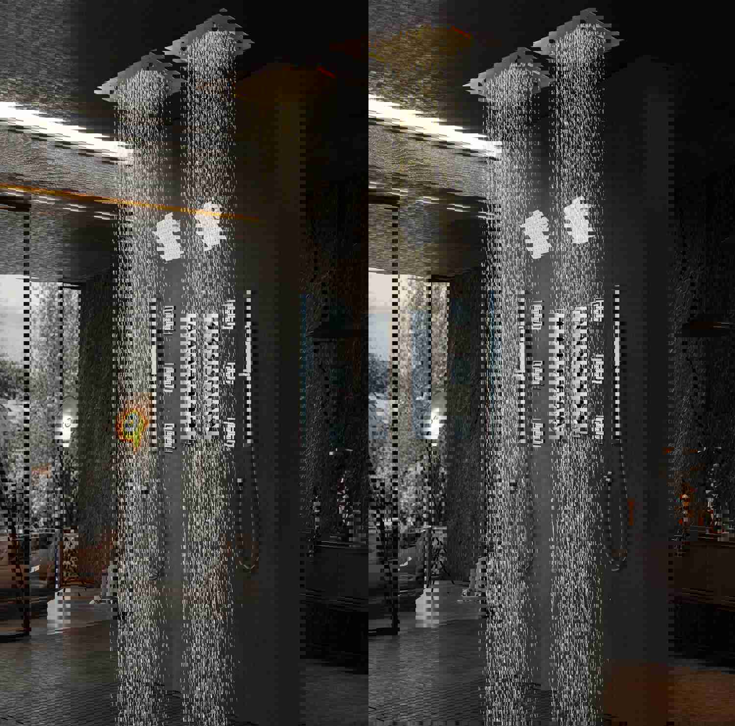 ENCORE | COMPLETE LUXURY DUAL SHOWERHEAD LED MUSIC SHOWER SYSTEM