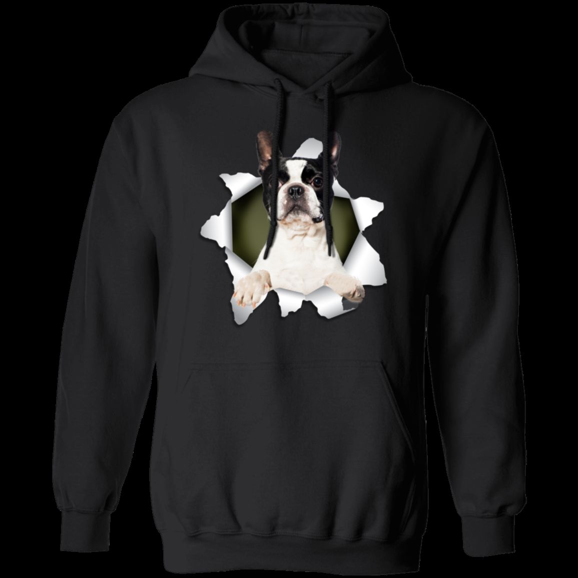 BOSTON TERRIER 3D LADIES Pullover Hoodie - 8 oz