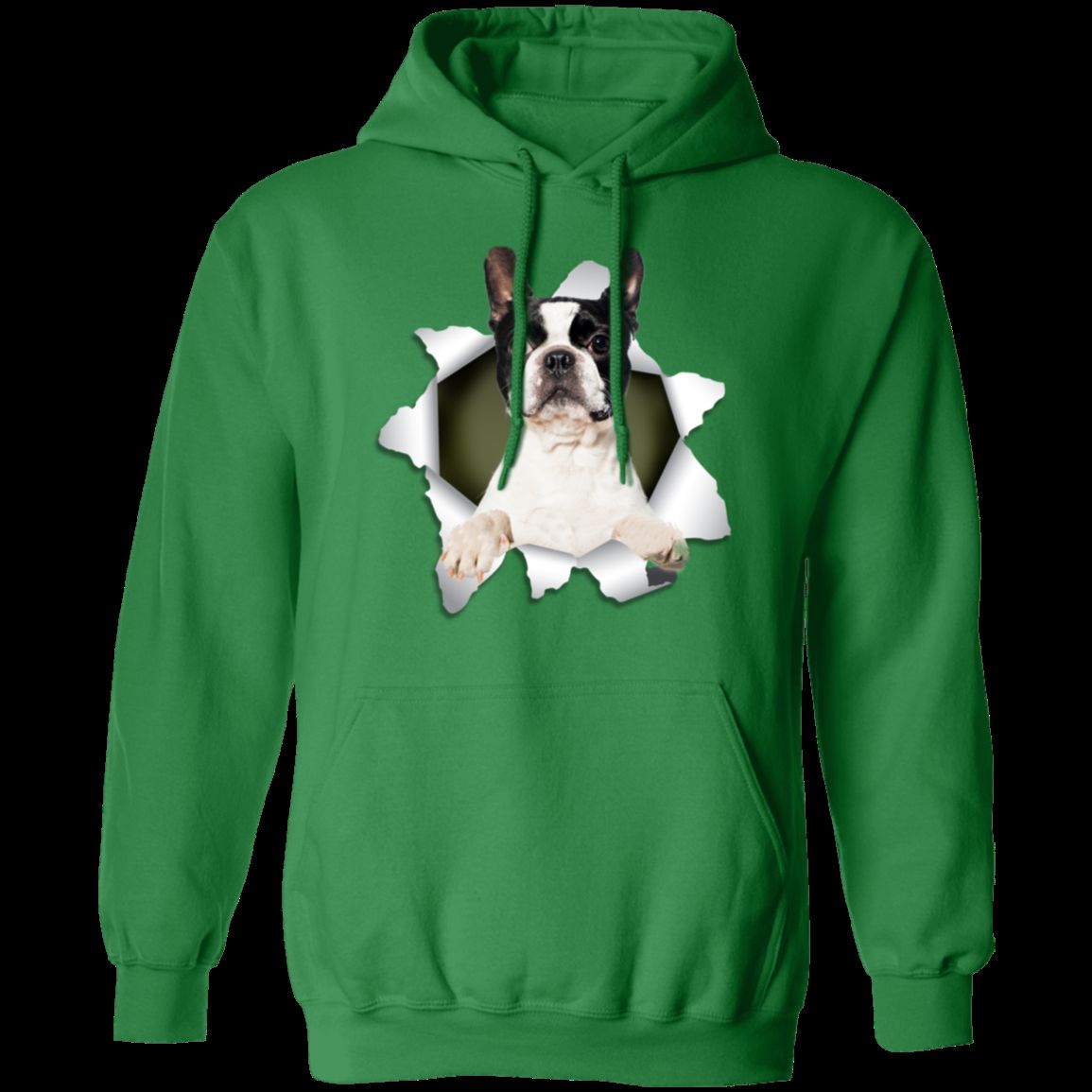 BOSTON TERRIER 3D LADIES Pullover Hoodie - 8 oz