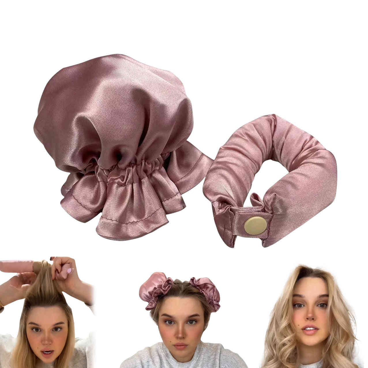 Heatless Curl Stick - No Heat Hair Curler with Cloth Cover for Easy Styling