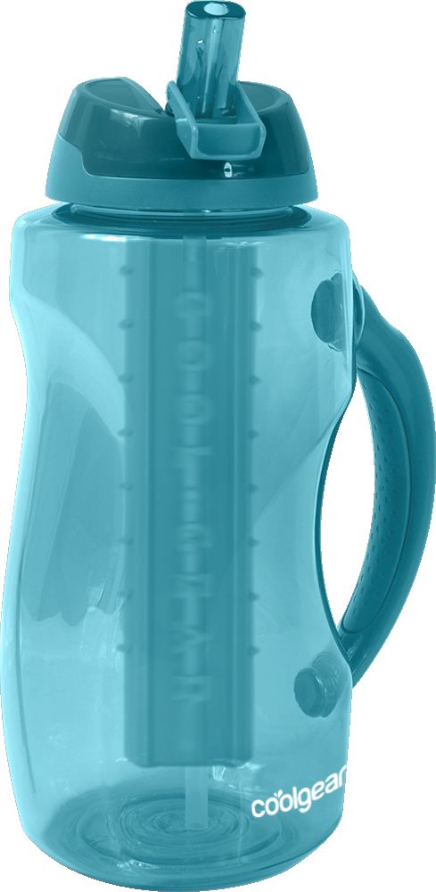 Cool Gear 4-Pack 64 oz Dual Wave Water Bottle with Freezer Stick | Large Capacity, Leakproof, Gym & Outdoor Use