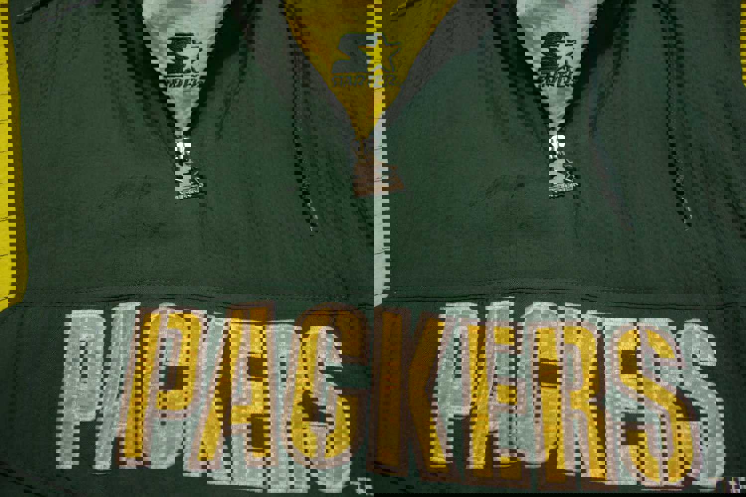 Green Bay Packers 90s Hooded Pullover Puffer Hoodie Starter Vintage Jacket