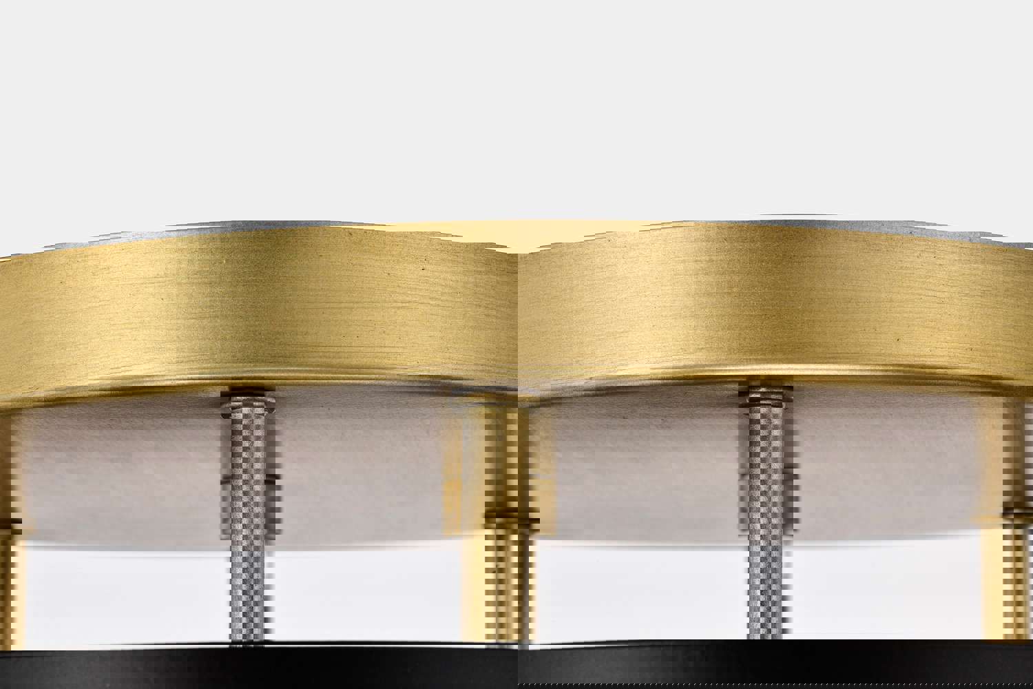 SATCO/NUVO Altos 3 Light Semi Flush 14 Inch Matte Black And Natural Brass Finish Ceiling Light