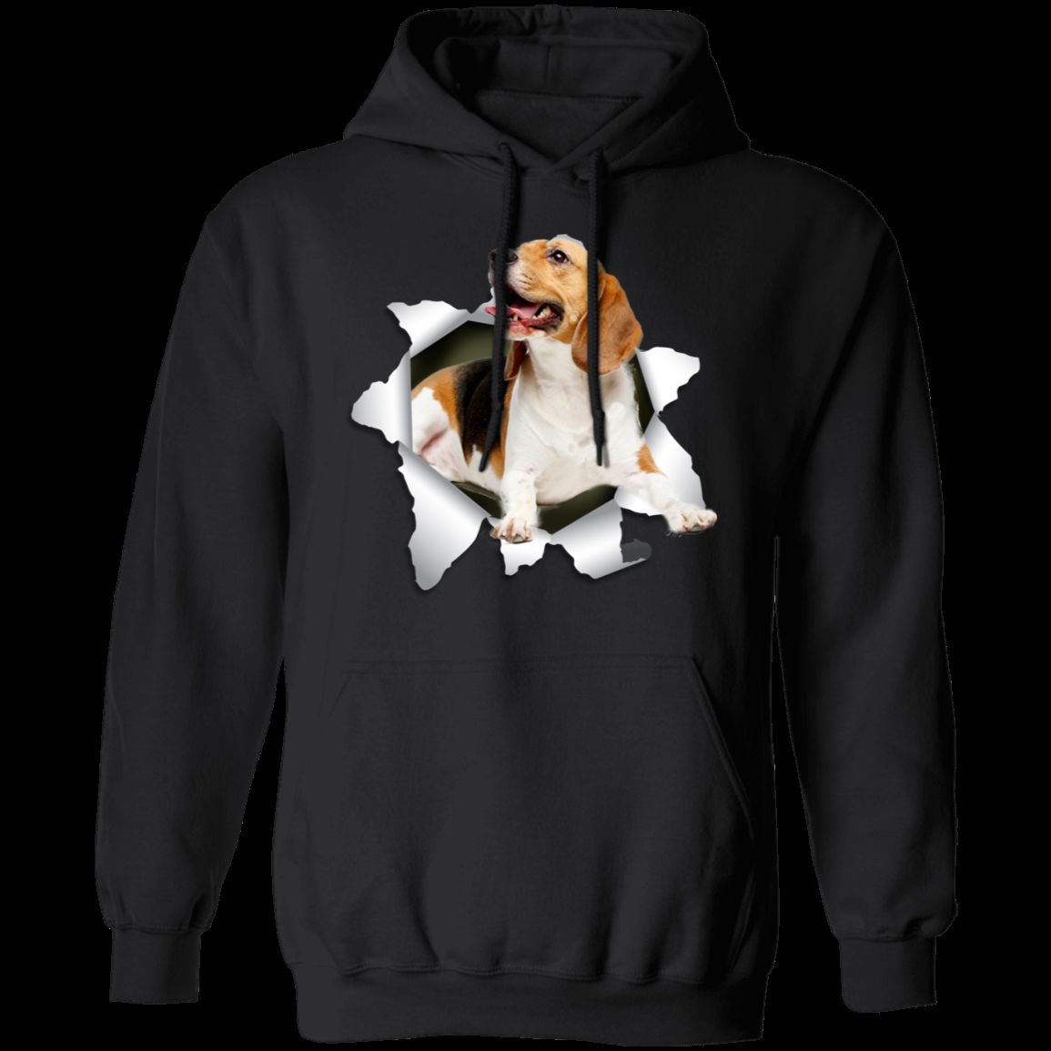 BEAGLE 3D LADIES Pullover Hoodie - 8 oz, Unisex Sizing, Digital Print