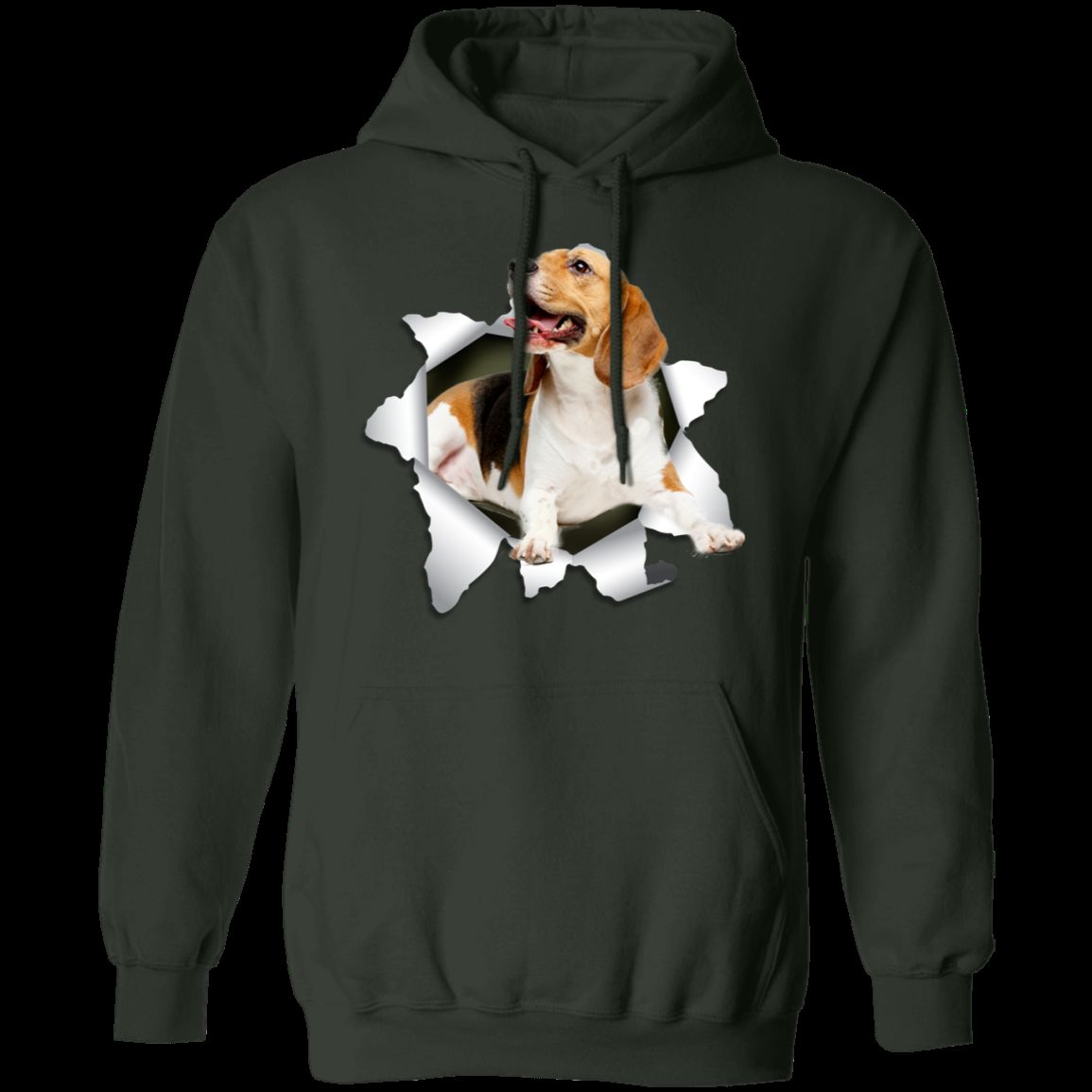 BEAGLE 3D LADIES Pullover Hoodie - 8 oz, Unisex Sizing, Digital Print