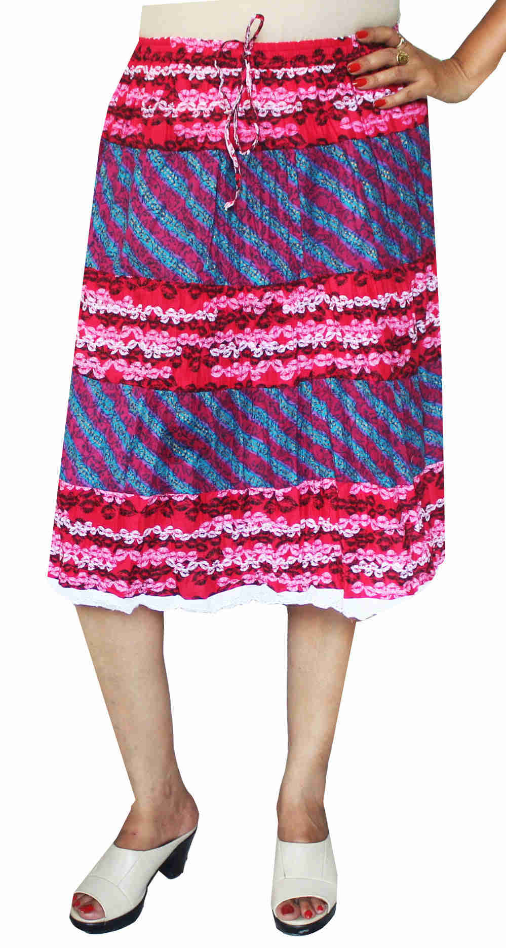 Cotton Printed Skirt for Women - Handmade Indian Summer Skirt