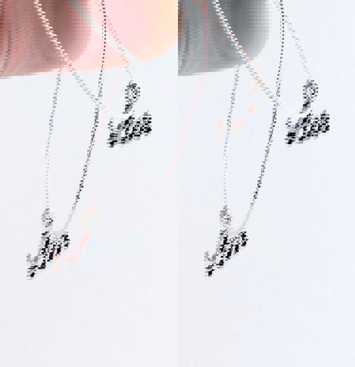 Love Silver Hoop Earrings with Love Charms - Anniversary & Birthday Gift for Her