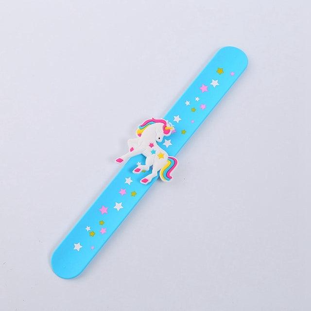 Colorful Unicorn Wristband Slap Bracelet for Kids - Star Printed Party Favors