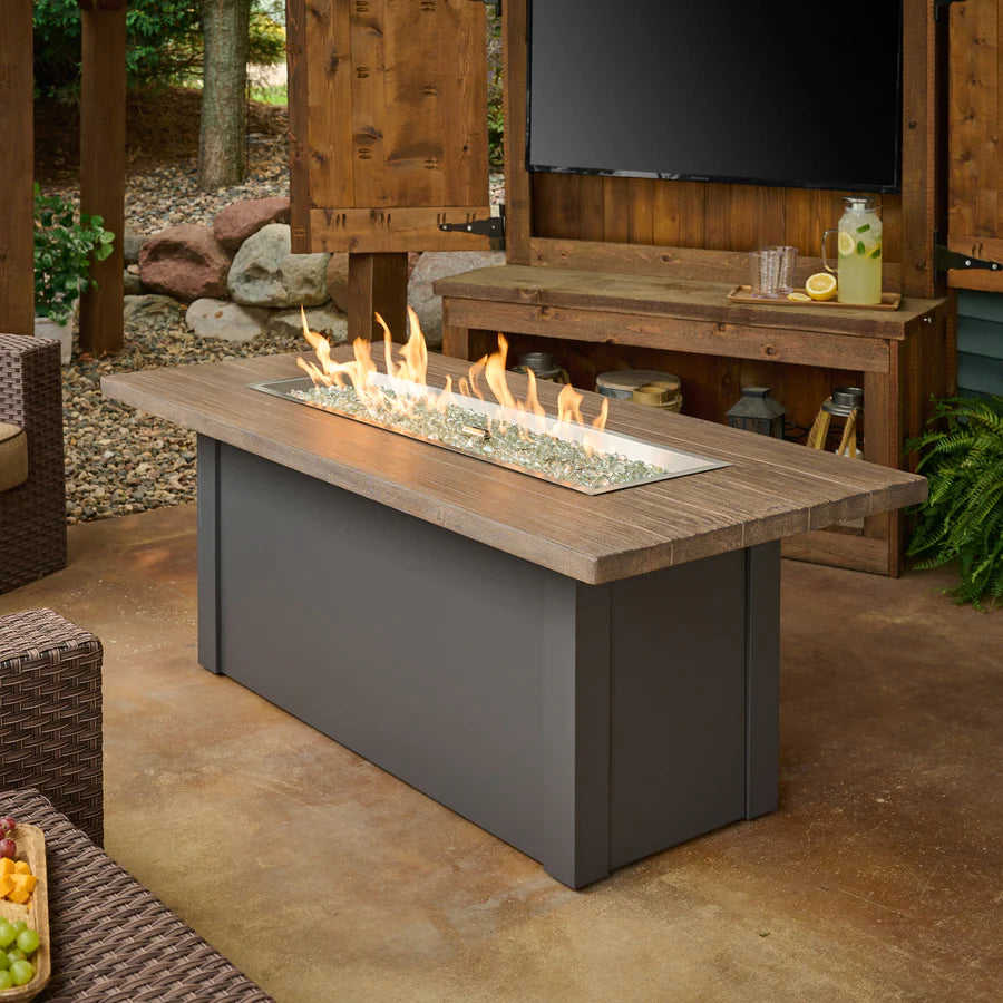 Outdoor Greatroom Co Havenwood 62-Inch Rectangular Gas Fire Pit Table
