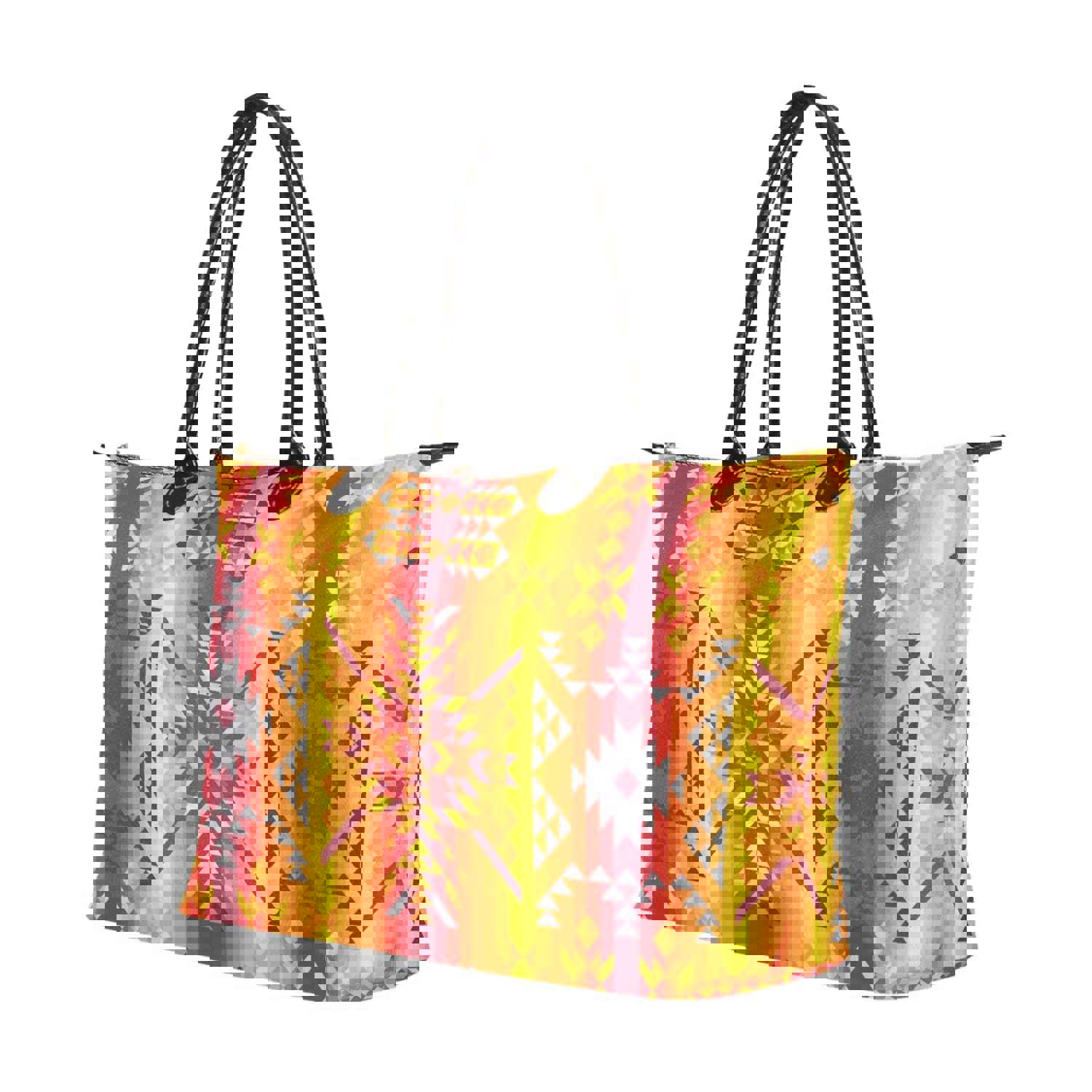 Desert Geo Yellow Red Single-Shoulder Lady Handbag