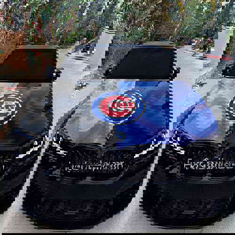 Chicago Cubs Itasha Car Vinyl Hood Wrap Decal Sticker