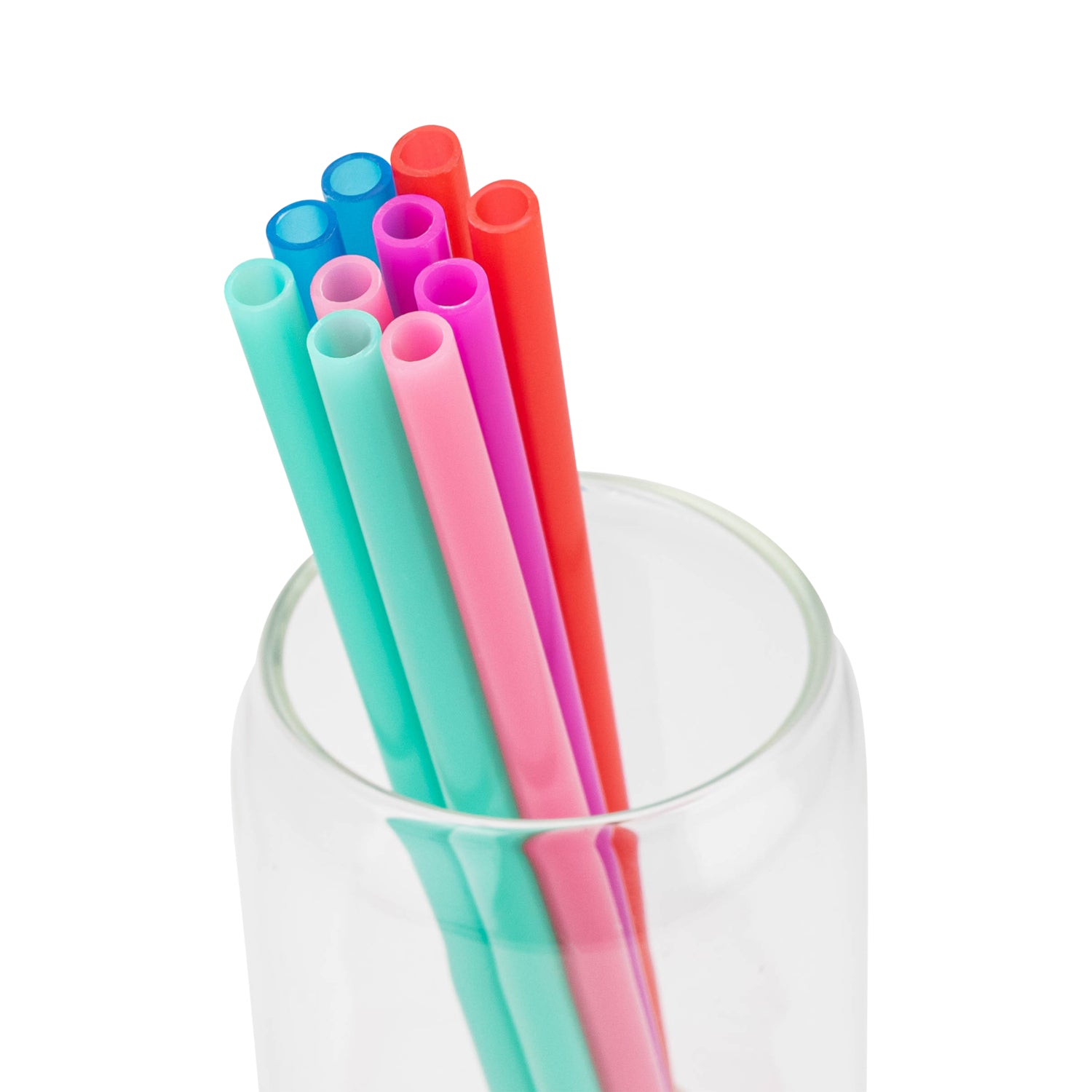 Cool Gear 10-Pack Reusable Drinking Straws - Eco-Friendly & Dishwasher Safe