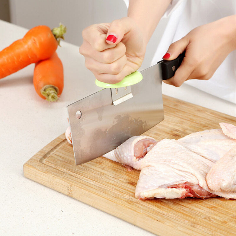 New Stainless Steel Knife Cap Dual-purpose Kitchen Chopping Booster Knife Holder