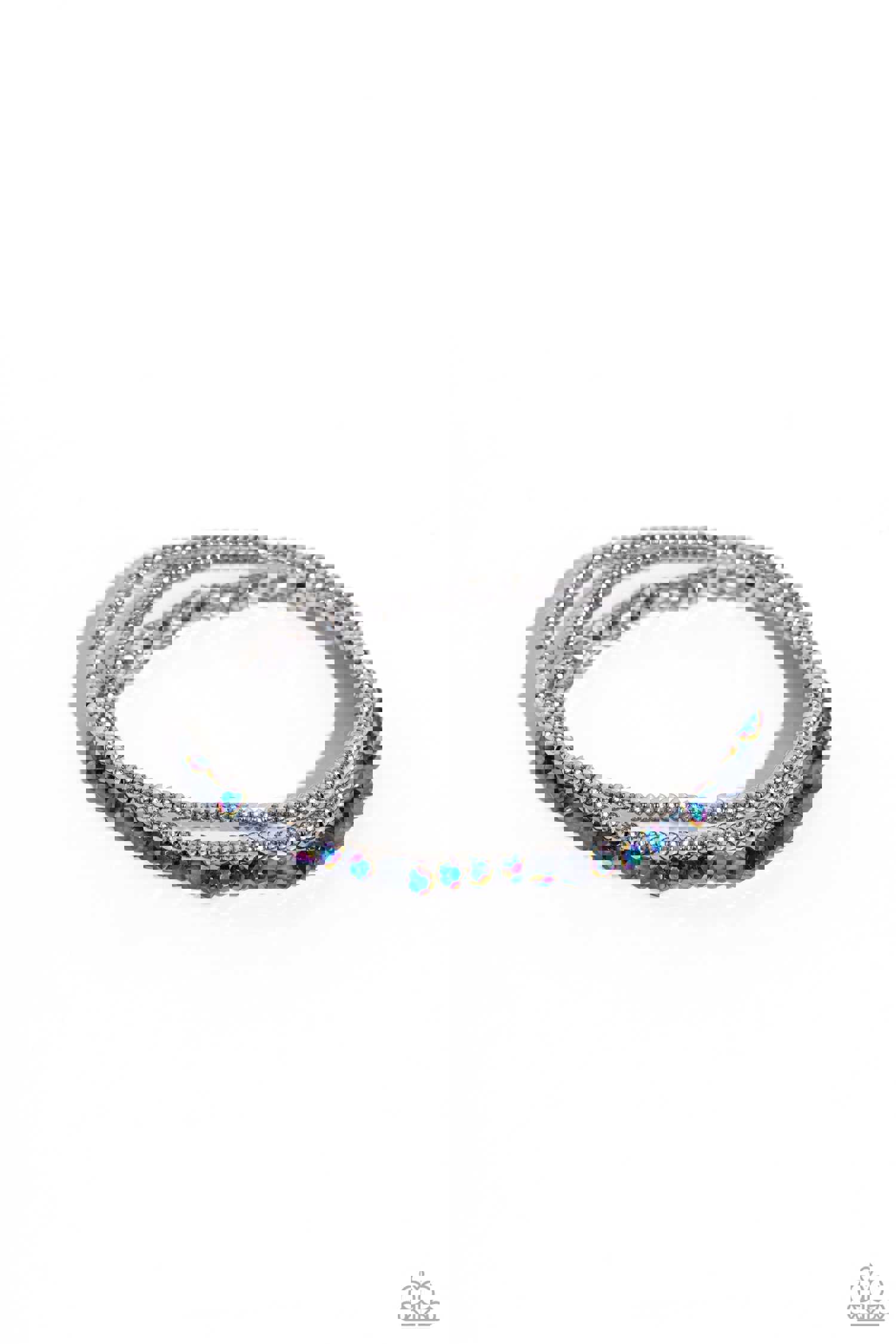 Backstage Beauty - Silver Necklace with Matching Earrings