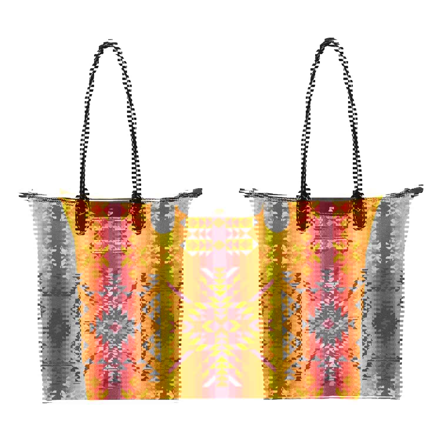 Desert Geo Yellow Red Single-Shoulder Lady Handbag