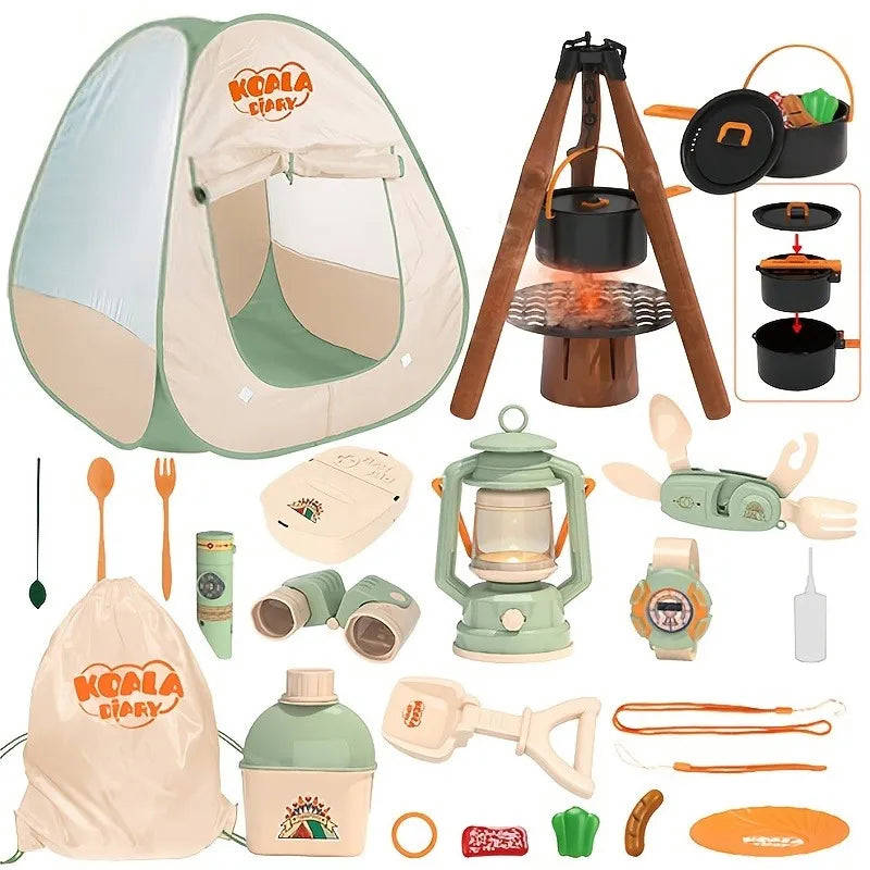 Kids Camping Set Outdoor Explorer Kit - Bug Catcher, Pop Up Tent & Camping Gear for Young Adventurers