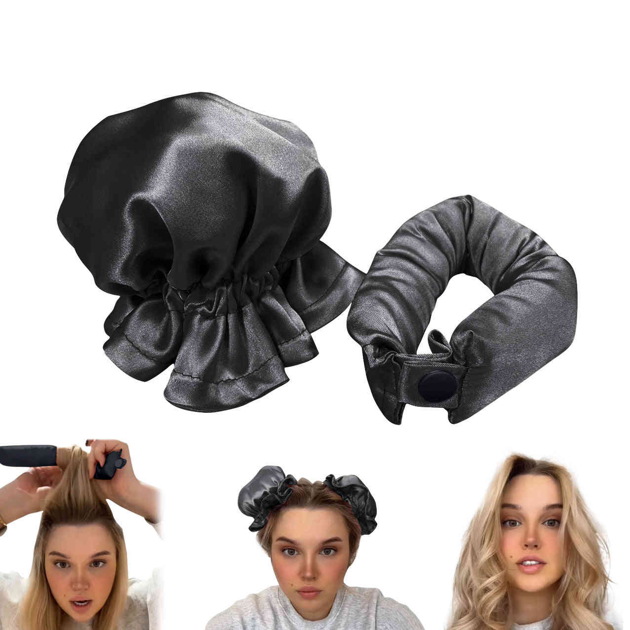Heatless Curl Stick - No Heat Hair Curler with Cloth Cover for Easy Styling