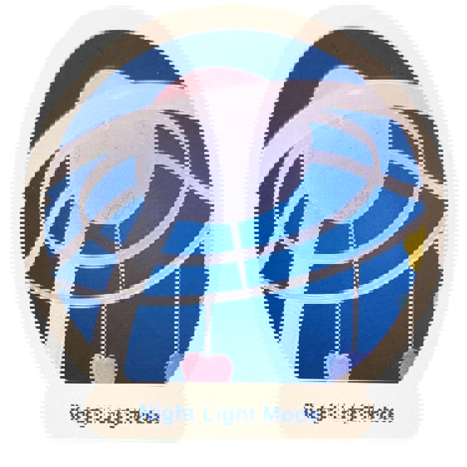 Owl And Bear Baby Infant Crib Toy Mobile Musical Projection and Night Light With Remote Control Pink